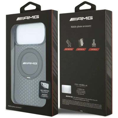 8. Mercedes AMG IML Double Layer Urban Line Hülle mit Ringständer und MagSafe-Funktion für iPhone 18 Pro Max / 17 Pro Max – Schwarz