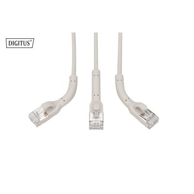 2. Digitus CAT 6A F-FTP Winkel-Patchkabel, Kupfer, 0,5 m, Grau, 10 Stück.