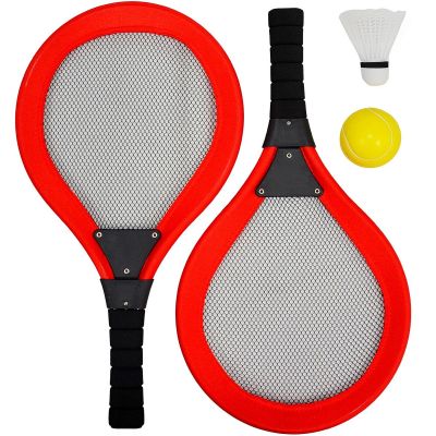 2. ENERO TOYS SET MIT 2 SCHLÄGERN, FLIEGER UND BALL FÜR TENNIS UND BADMINTON