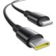 5. Baseus Circular 60W USB-A + USB-C Autoladegerät mit integriertem Lightning + USB-C Kabel 1,4m - Schwarz