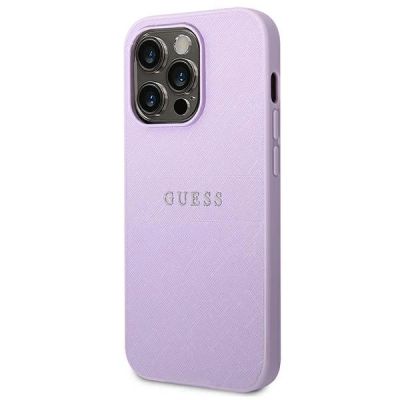 2. Guess Saffiano Strap Case für iPhone 14 Pro - Lila