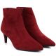 4. Gefütterte Damen-Ankle-Boots mit niedrigem Absatz, rotes Wildleder, Sergio Leone BT-65