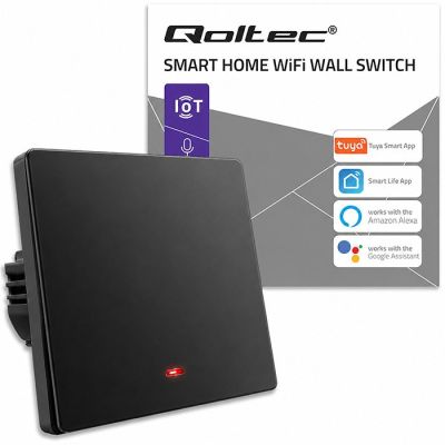 7. QOLTEC LICHT-EIN/AUS-SCHALTER | 1-KANAL | WLAN | TIMER | TUYA | SCHWARZ
