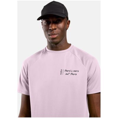 2. Herren-Kurzarmshirt ODLO T-Shirt Crew Neck S/S ESSENTIAL PRINT, rosa