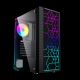 GEMBIRD FORNAX 2500 MIDI-TOWER-CASE (1x USB 3.0, 2x USB 2.0, HD-Audio, Seitenwand aus Glas) SCHWARZ