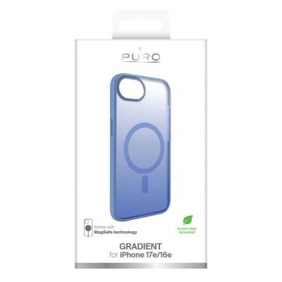 9. Puro Gradient MagSafe Silikonhülle für iPhone 16e/17e – Blau