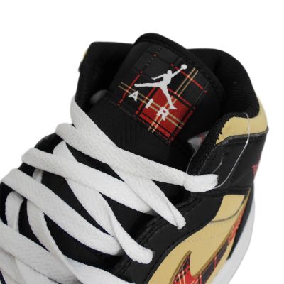 4. Original Air Jordan 1 Mid Tartan Swoosh Herren-Sneaker - DZ5329-001