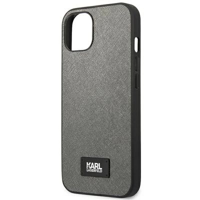 6. Karl Lagerfeld KLHCP13SSFMP2DG iPhone 13 mini 5,4" Hardcase silber / silber Saffiano Plaque