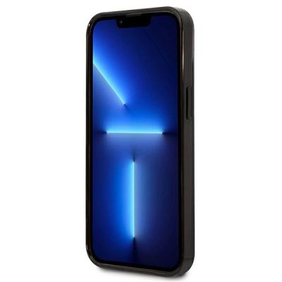 5. Karl Lagerfeld Gradient Ikonik Karl&Choupette Hülle für iPhone 13 mini - Schwarz