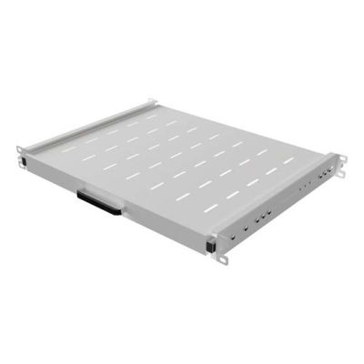 3. LANBERG Ausziehbarer Regalboden für 19"-Regalschränke 350 mm Grau (1 HE/445 x 350 mm Tragfähigkeit bis zu 35 kg, 4-Punkt-Befestigung)