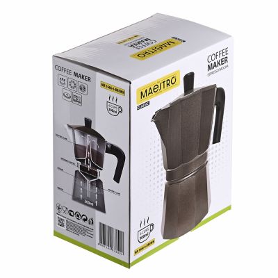 8. Kaffeemaschine aus Aluminium (6 Tassen; 300 ml) MR-1666-6-BROWN MAESTRO
