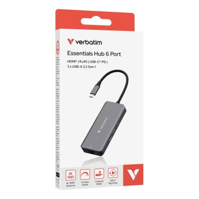 3. Verbatim 32157 USB 3.2 Gen 1 (3.1 Gen 1) Typ-C Hubs und Hubs 5000 Mbit/s Grau