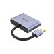 2. UNITEK V1304A Kabeladapter 0,15 m USB Typ-A HDMI + VGA (D-Sub) Grau