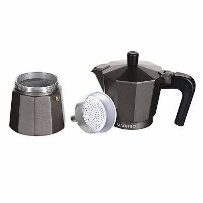 7. Kaffeemaschine aus Aluminium (6 Tassen; 300 ml) MR-1666-6-BROWN MAESTRO