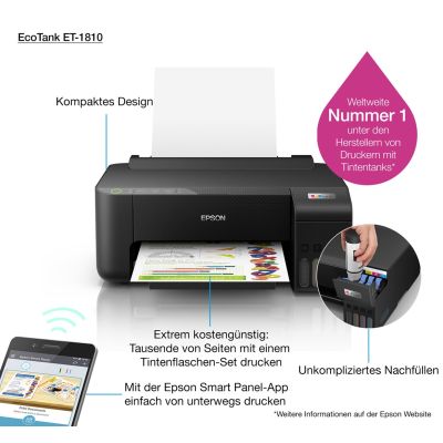 10. Epson EcoTank ET-1810 Farbtintenstrahldrucker