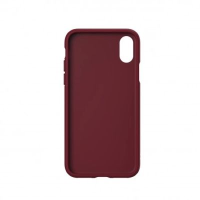 5. Adidas OR geformte PU-Wildleder-Hülle für iPhone X/XS, Burgunderrot