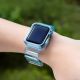 3. Silikonband Armband Armband Gehäuseband Lichtset Für Apple Watch 40mm - Blau