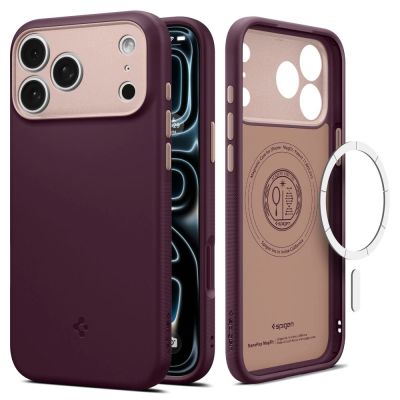 Spigen Nano Pop MagSafe Hülle für iPhone 18 Pro / 17 Pro – Dark Cherry