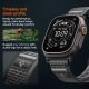 7. Spigen Athlex Air 2 Armband für Apple Watch 44/45/46/49 mm – Schwarz und Grau