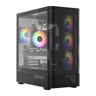 2. MODECOM VOLCANO AQ 300 ARGB MIDI SCHWARZES GEHÄUSE