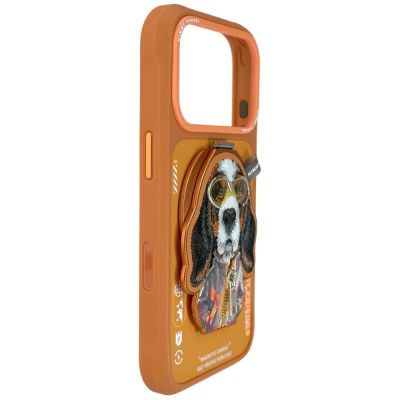 4. Nimmy Cool&Cute 2.0 Hunde-Hülle für iPhone 17 Pro mit magnetischer Aufhängung – Orange