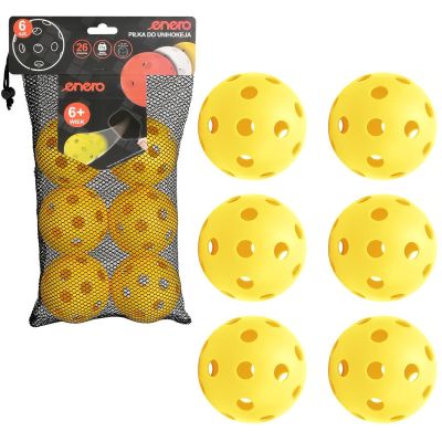 6. UNIHOC Spielbälle gelb Enero 6 Stück