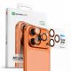 6. AmazingThing AR Saphir-Kameralinsenglas für iPhone 17 Pro / Pro Max – mit orangefarbenem Rahmen