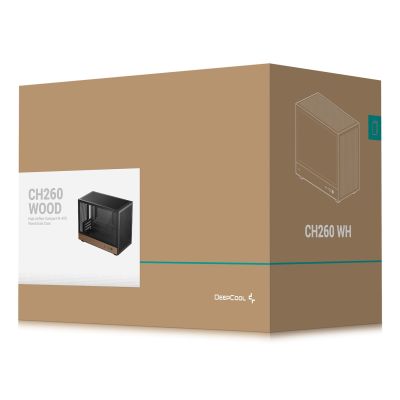 23. DeepCool CH260 WOOD Micro Tower Schwarz, Holz