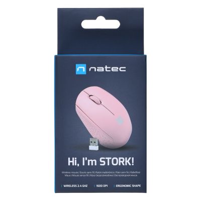8. NATEC Kabellose Maus Stork 1600DPI Pink NMY-2002
