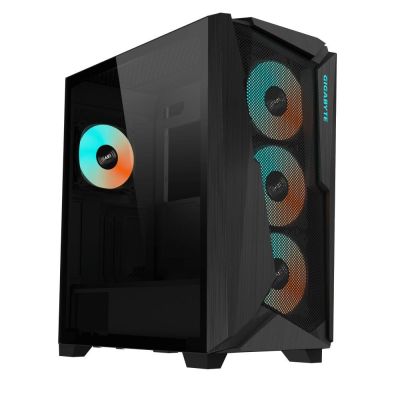 ATX-Gehäuse Midi Tower ohne Netzteil/GB-C301G Schwarz GIGABYTE