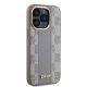 4. DKNY Leather Checkered Mono Pattern MagSafe-Hülle für iPhone 15 Pro Max – Beige