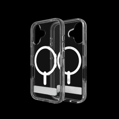 3. ZAGG Crystal Palace Snap Kickstand MagSafe Hülle für iPhone 16 – transparent