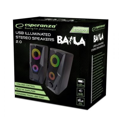 2. ESPERANZA LAUTSPRECHER 2.0 USB LED RAINBOW BAILA EGS103