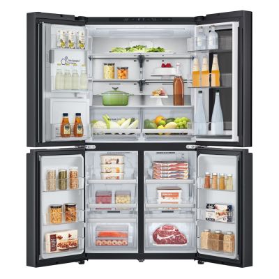 2. LG GMG960EVJE Side-by-Side-Kühlschrank mit mehreren Türen, 179 cm, Essence Black Steel, Mattschwarz, Total NoFrost, Wasserzulauf