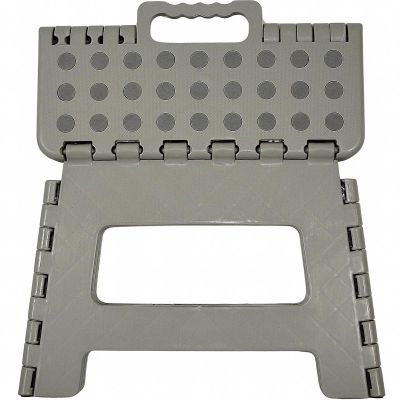 2. Faltbarer, rutschfester Hocker, Grau