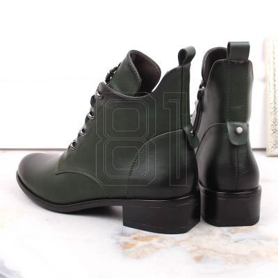 7. Jezzi W JEZ412B isolierte flache Stiefeletten, grün