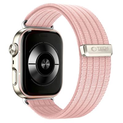 2. Tech-Protect Nylonarmband für Huawei Watch Fit 3 / 4 / 4 Pro / 5 / 5 Pro – Pink
