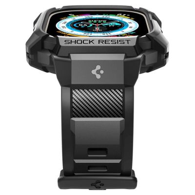 5. Spigen Rugged Armor Pro Gehäuse mit Armband für Apple Watch Ultra (49 mm) – Schwarz