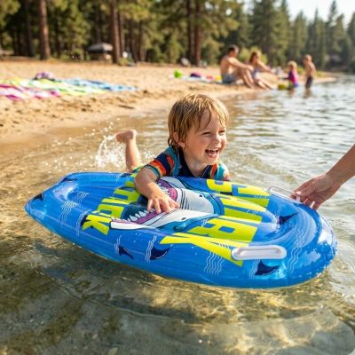 21. Aufblasbares Schwimmbrett 100 x 50 cm Hai 35017 Blau