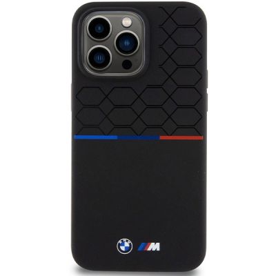 3. BMW M Silicone Pattern MagSafe Hülle für iPhone 15 Pro Max – Schwarz