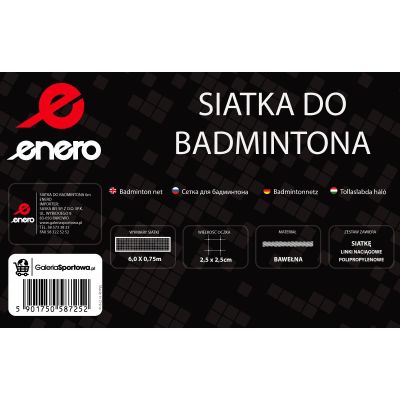 4. Badmintonnetz 6x0,75M ENERO