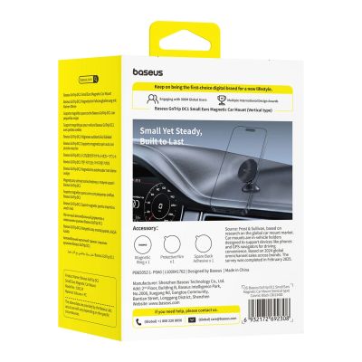10. Baseus GoTrip DC1 Magnethalterung kompatibel mit MagSafe für Windschutzscheibe/Armaturenbrett – Schwarz