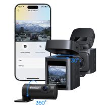 Baseus PrimeTrip VD1 Pro 4K Autokamera mit 1080p-Rückfahrkamera und Stromversorgungsset – Schwarz