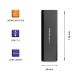 3. QOLTEC M.2 SATA SSD-Gehäuse | NVMe | USB Typ C