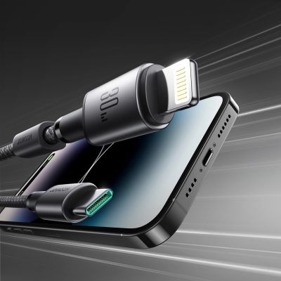 8. Joyroom S-A50 Unlimited Series 30W USB-C - Lightning Kabel mit magnetischer Organizer 1,2 m - Grau