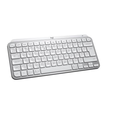 Logitech MX Keys Mini Minimalistische kabellose beleuchtete Tastatur mit Funkfernbedienung und Bluetooth, QWERTZ-Tastatur, Englisch, Grau