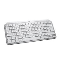 Logitech MX Keys Mini Minimalistische kabellose beleuchtete Tastatur mit Funkfernbedienung und Bluetooth, QWERTZ-Tastatur, Englisch, Grau
