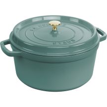 Runder gusseiserner Topf Staub – 6,7 l, Eukalyptus
