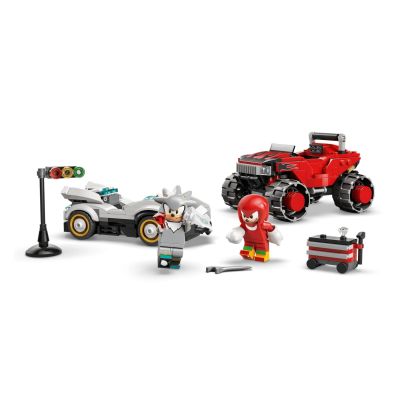 4. LEGO Sonic the Hedgehog 77118 – Silver im Auto gegen Knuckles im Monstertruck