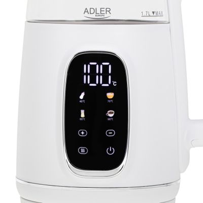 3. ADLER AD 1305 Wasserkocher, weiß und silber